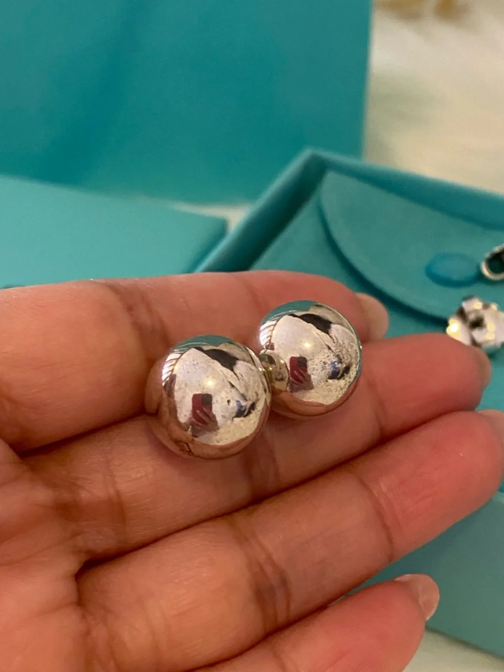 -RARE/HARD TO FIND - Tiffany & Co 14mm XL Hardware balls earrings (RETIRED) - Picture 8 of 13